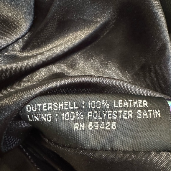 Vtg.Pelle Studio Wilson-Shiny Black Leather full zip vest with 2 pockets.Size L - Picture 6 of 8